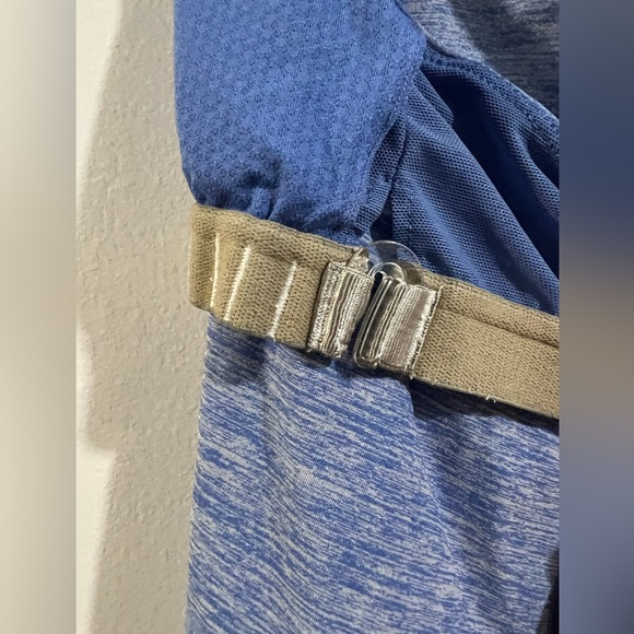 Lululemon Spin Me Tank 6 Heathered royal blue  Circle Mesh racerback mesh LN - Picture 5 of 8